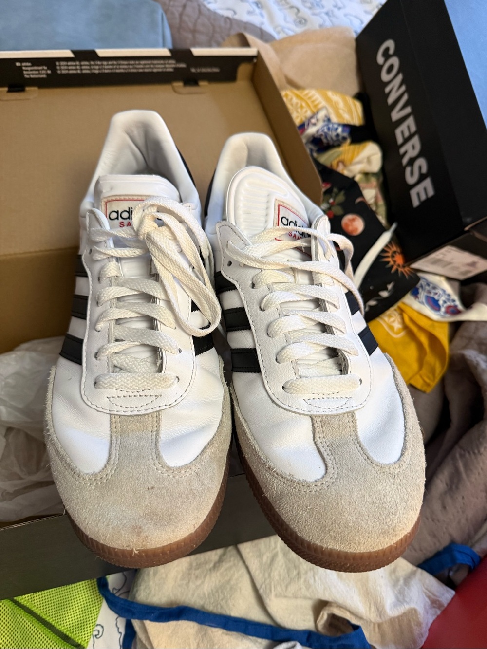 adidas Samba women’s/Men's White with Black Stripes Sneakers